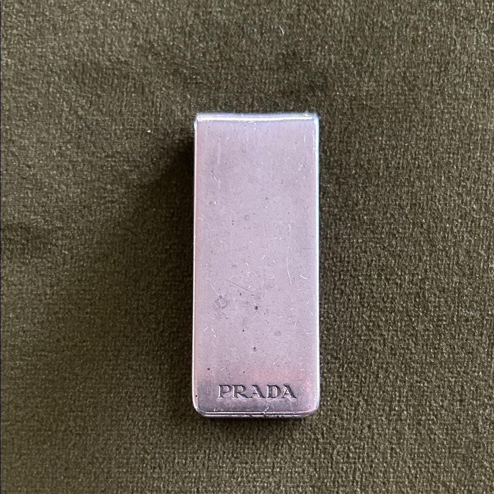 Prada Metallic Silver Clip